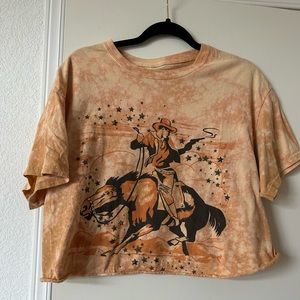 Cropped Western Graphic Tee